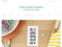 Tablet Screenshot of one-happy-mama.com